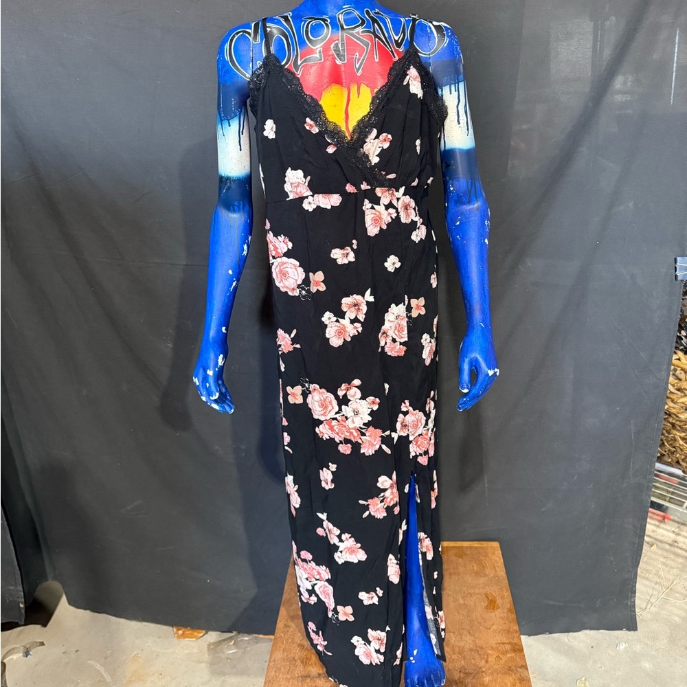 Black Floral Maxi Dress